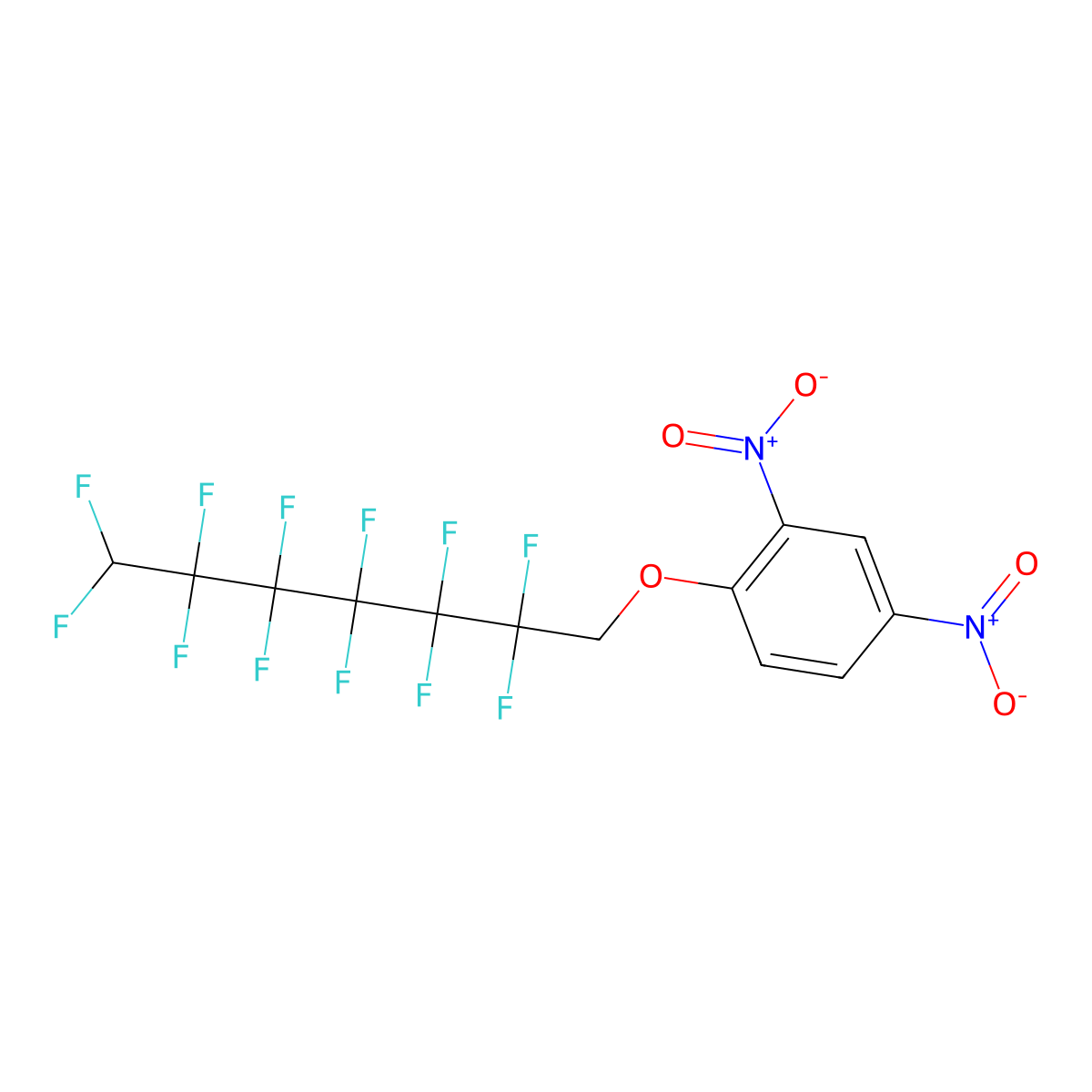 7-(2,4-Dinitrophenoxy)-1,1,2,2,3,3,4,4,5,5,6,6-dodecafluoroheptane molecular structure, CAS 10368-42-0