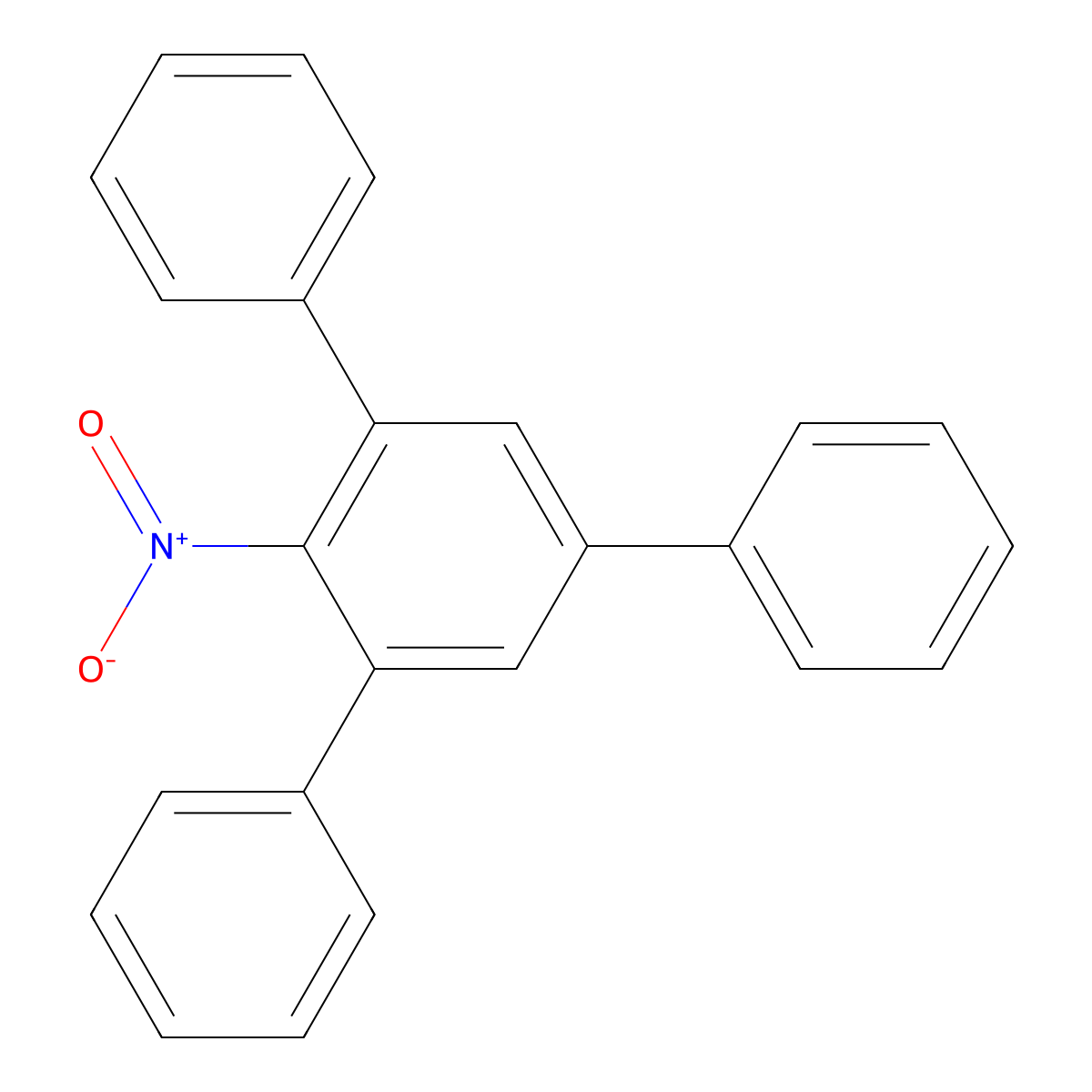 2,4,6-Triphenylnitrobenzene molecular structure, CAS 10368-47-5