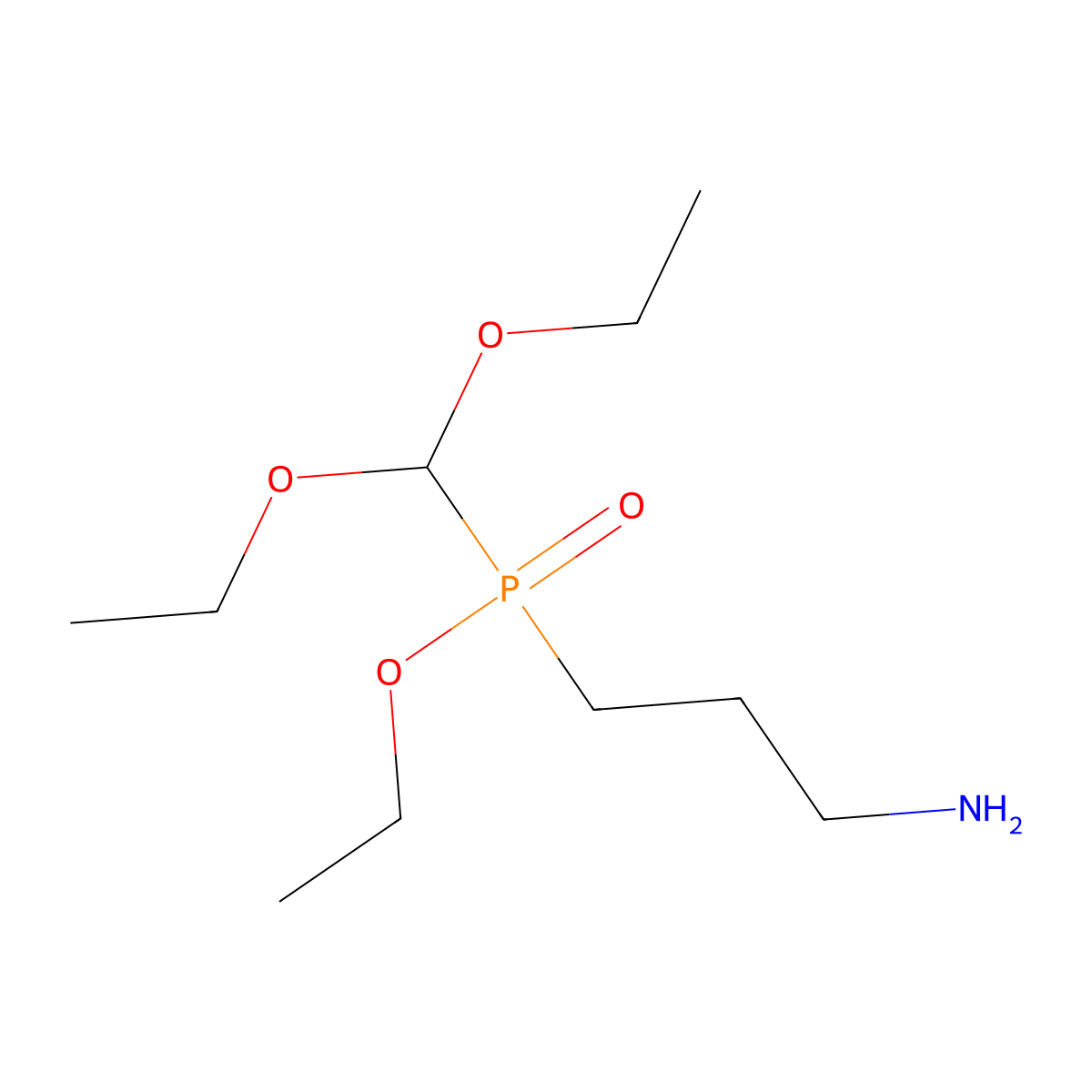 Phosphinic acid, (3-aminopropyl)(diethoxymethyl)-, ethyl ester molecular structure, CAS 103680-62-2