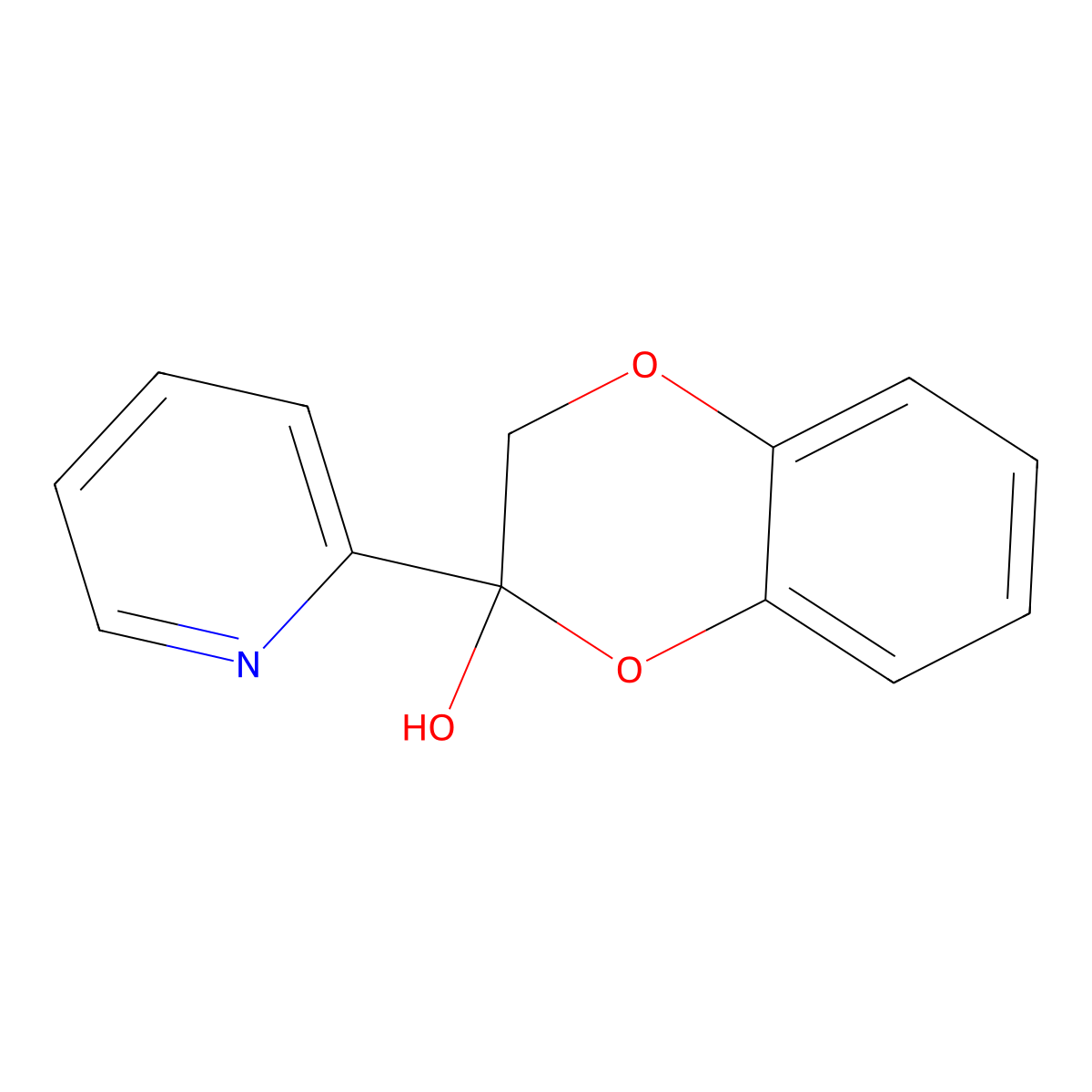 3-pyridin-2-yl-2H-1,4-benzodioxin-3-ol molecular structure, CAS 103681-70-5