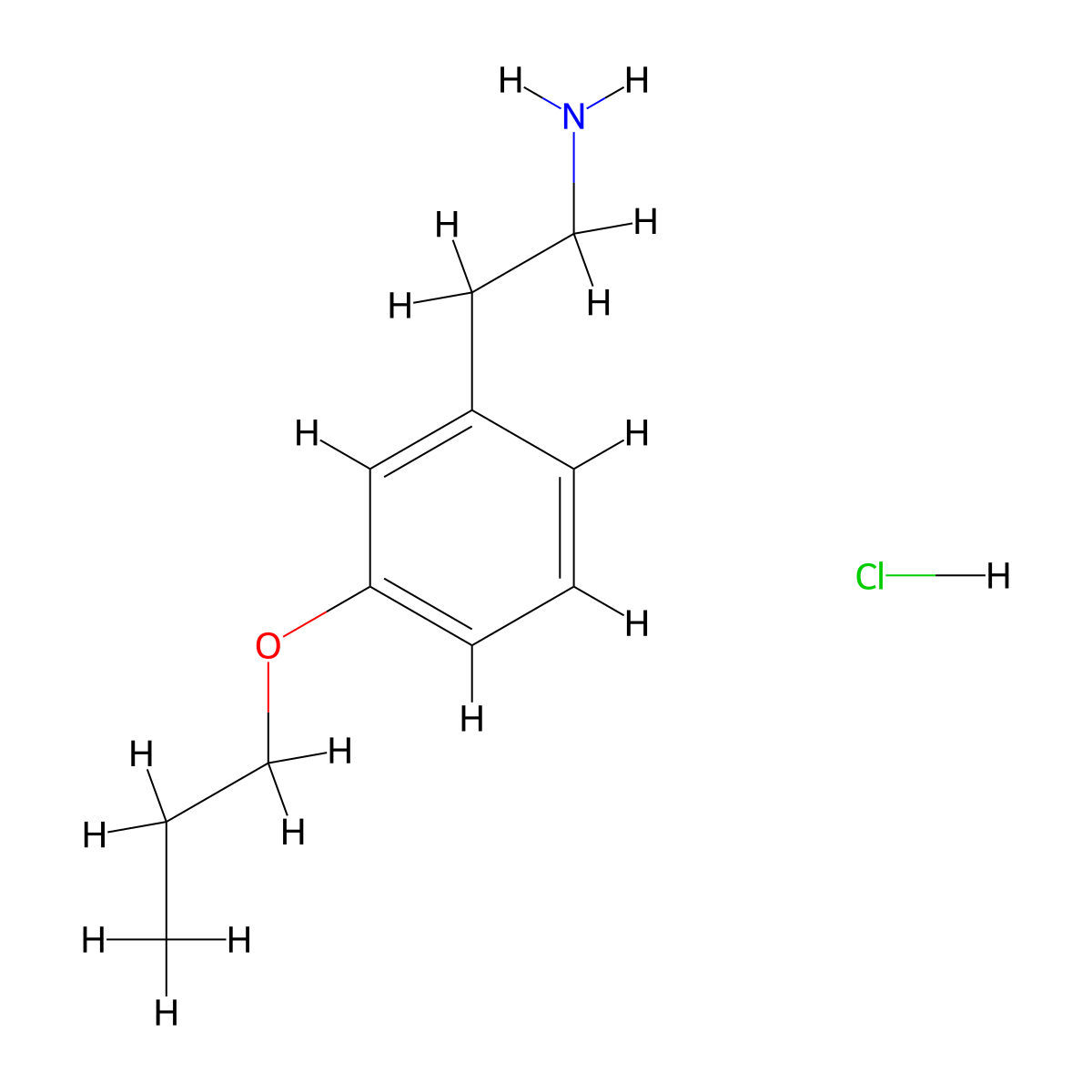 2-(3-Propoxyphenyl)ethan-1-amine--hydrogen chloride (1/1) molecular structure, CAS 103686-13-1