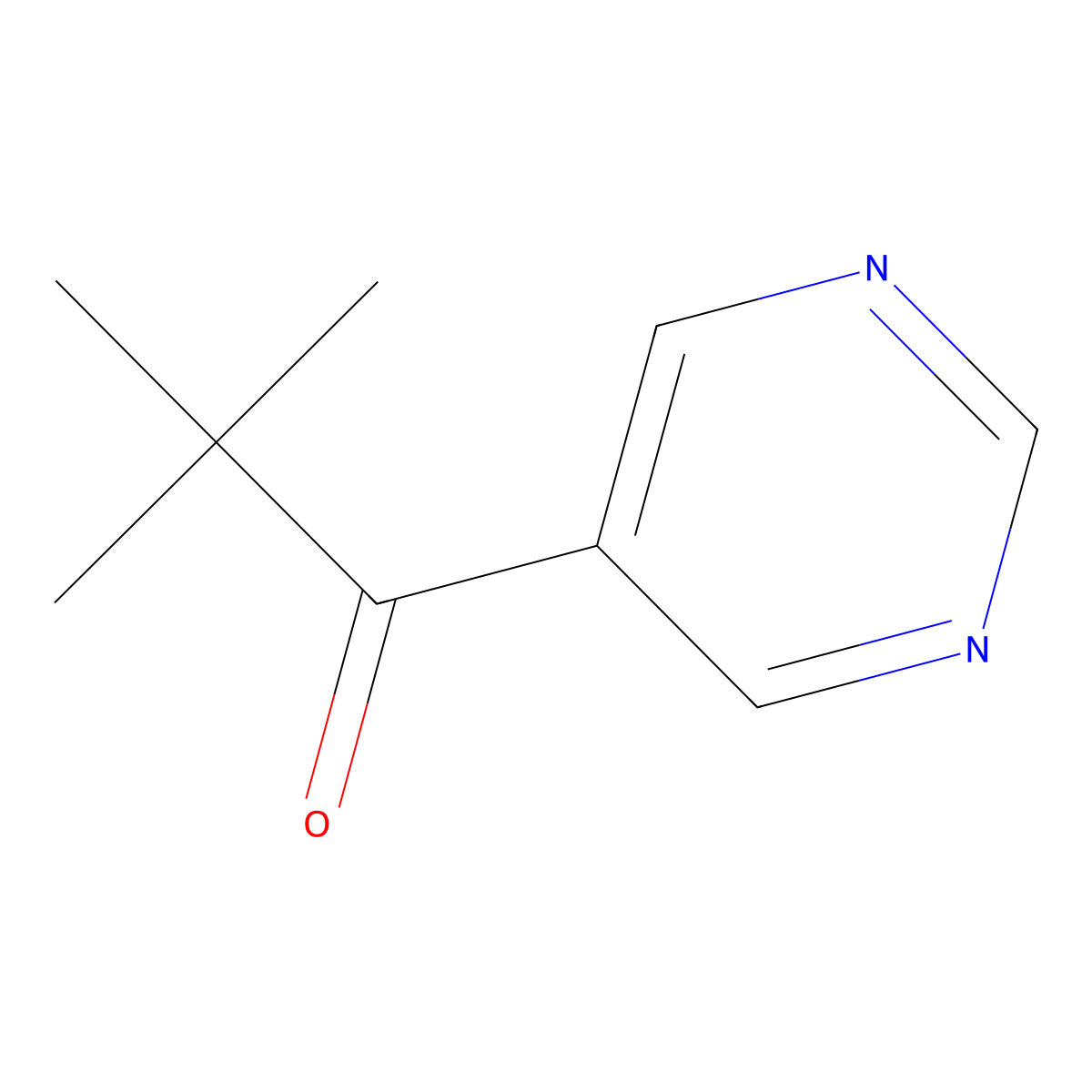 2,2-Dimethyl-1-(pyrimidin-5-yl)propan-1-one molecular structure, CAS 103686-53-9