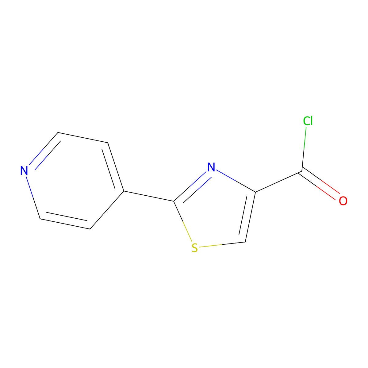 2-(4-Pyridyl)-1,3-thiazole-4-carbonyl chloride molecular structure, CAS 1036895-70-1