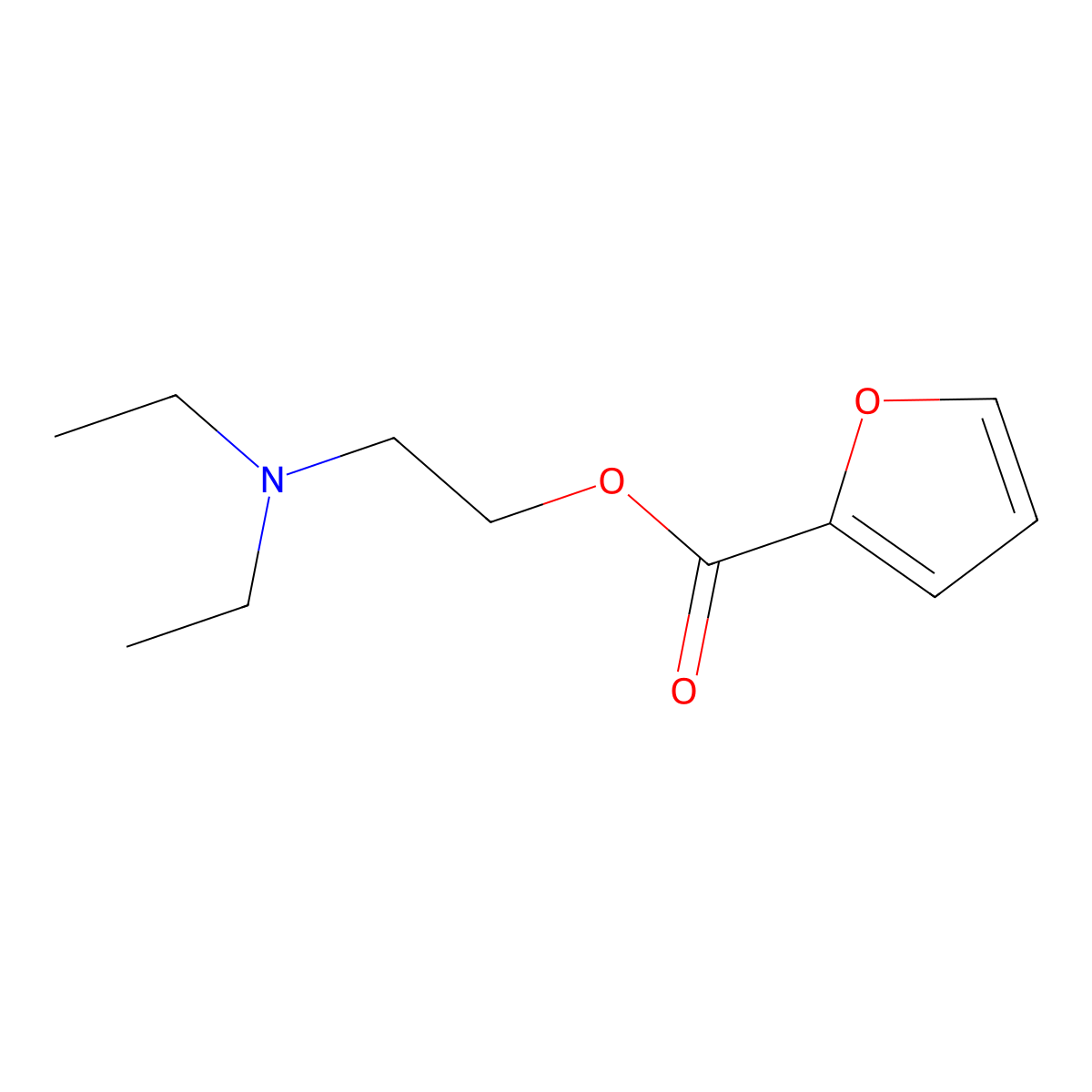 2-(Diethylamino)ethyl 2-furoate molecular structure, CAS 10369-89-8