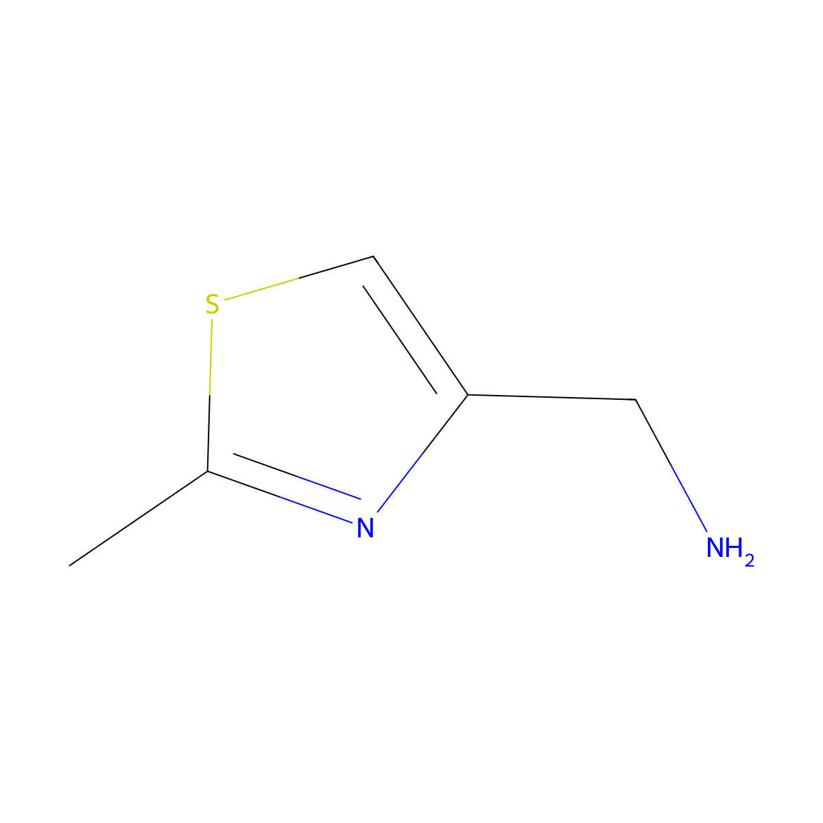 (2-Methylthiazol-4-yl)MethanaMine molecular structure, CAS 103694-26-4