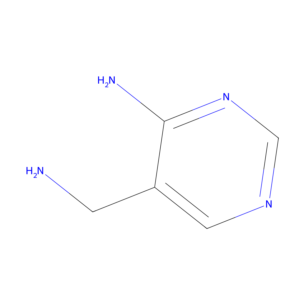 5-(Aminomethyl)pyrimidin-4-amine molecular structure, CAS 103694-27-5