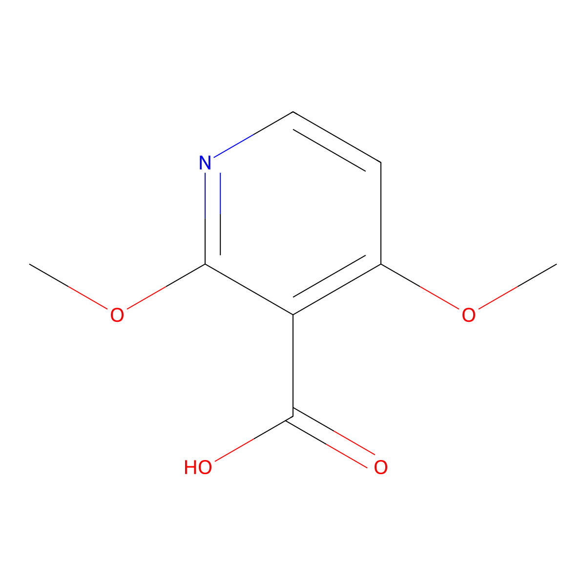 2,4-Dimethoxypyridine-3-carboxylic acid molecular structure, CAS 1036942-89-8