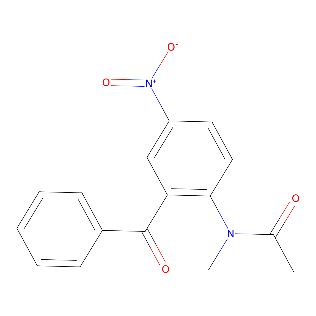 N-(2-Benzoyl-4-nitrophenyl)-N-methylacetamide molecular structure, CAS 103697-03-6
