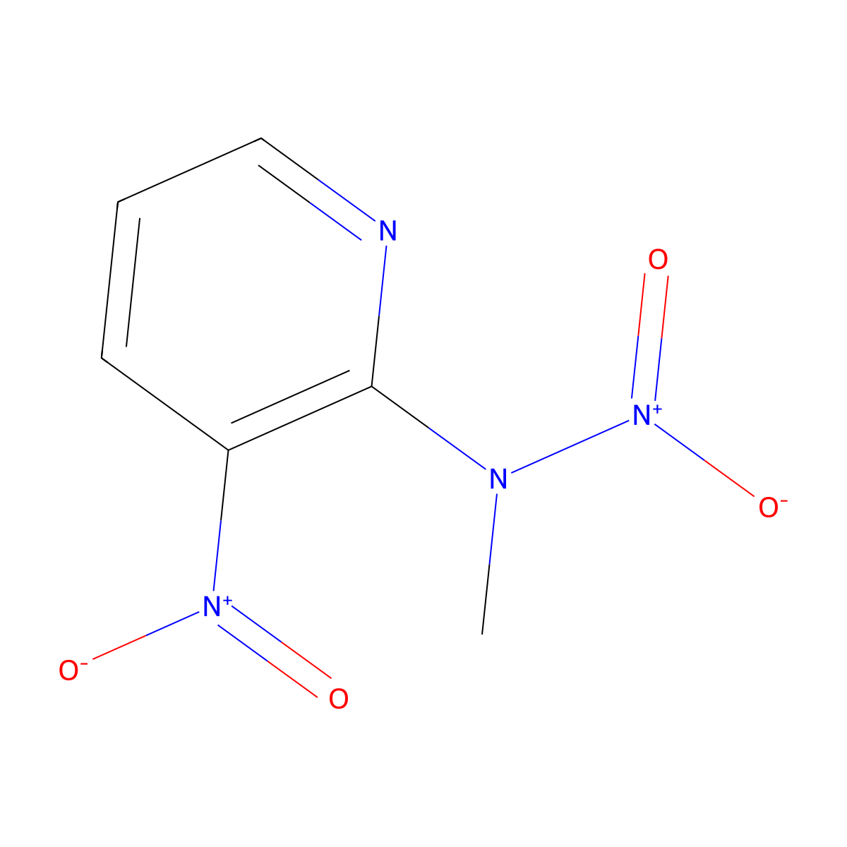 N-methyl-N-(3-nitropyridin-2-yl)nitramide molecular structure, CAS 103698-07-3