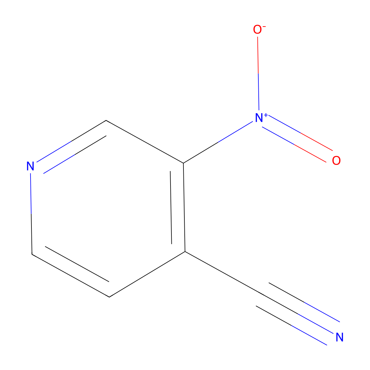 3-Nitro-4-pyridinecarbonitrile molecular structure, CAS 103698-09-5