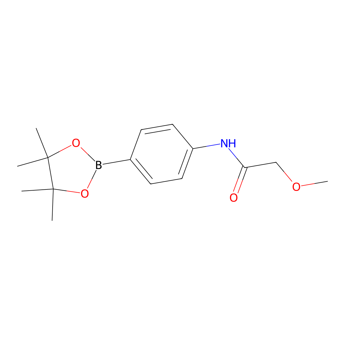 2-methoxy-N-[4-(tetramethyl-1,3,2-dioxaborolan-2-yl)phenyl]acetamide molecular structure, CAS 1036990-20-1