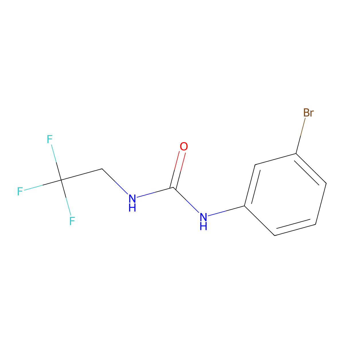 1-(3-Bromophenyl)-3-(2,2,2-trifluoroethyl)urea molecular structure, CAS 1036990-21-2