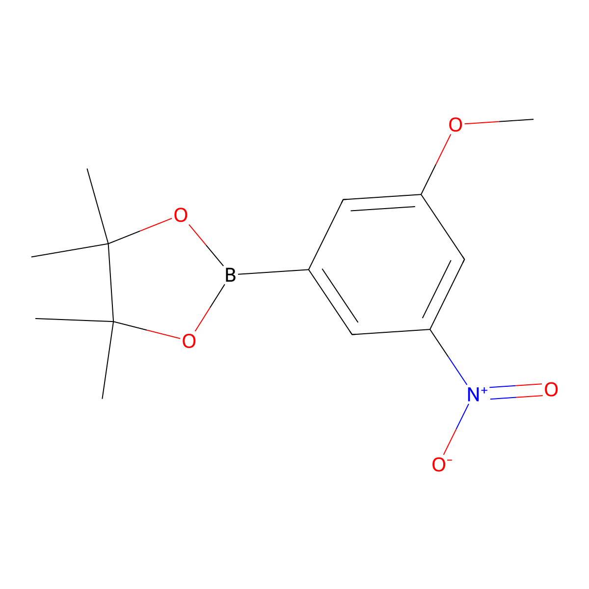 2-(3-Methoxy-5-nitrophenyl)-4,4,5,5-tetramethyl-1,3,2-dioxaborolane molecular structure, CAS 1036990-22-3