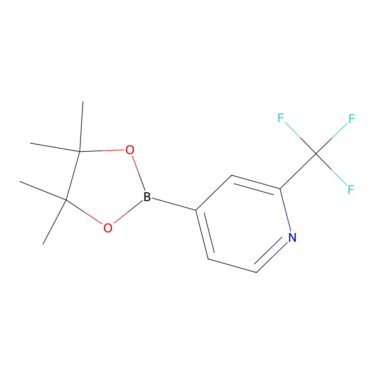 2-(Trifluoromethyl)pyridine-4-boronic acid, pinacol ester molecular structure, CAS 1036990-42-7