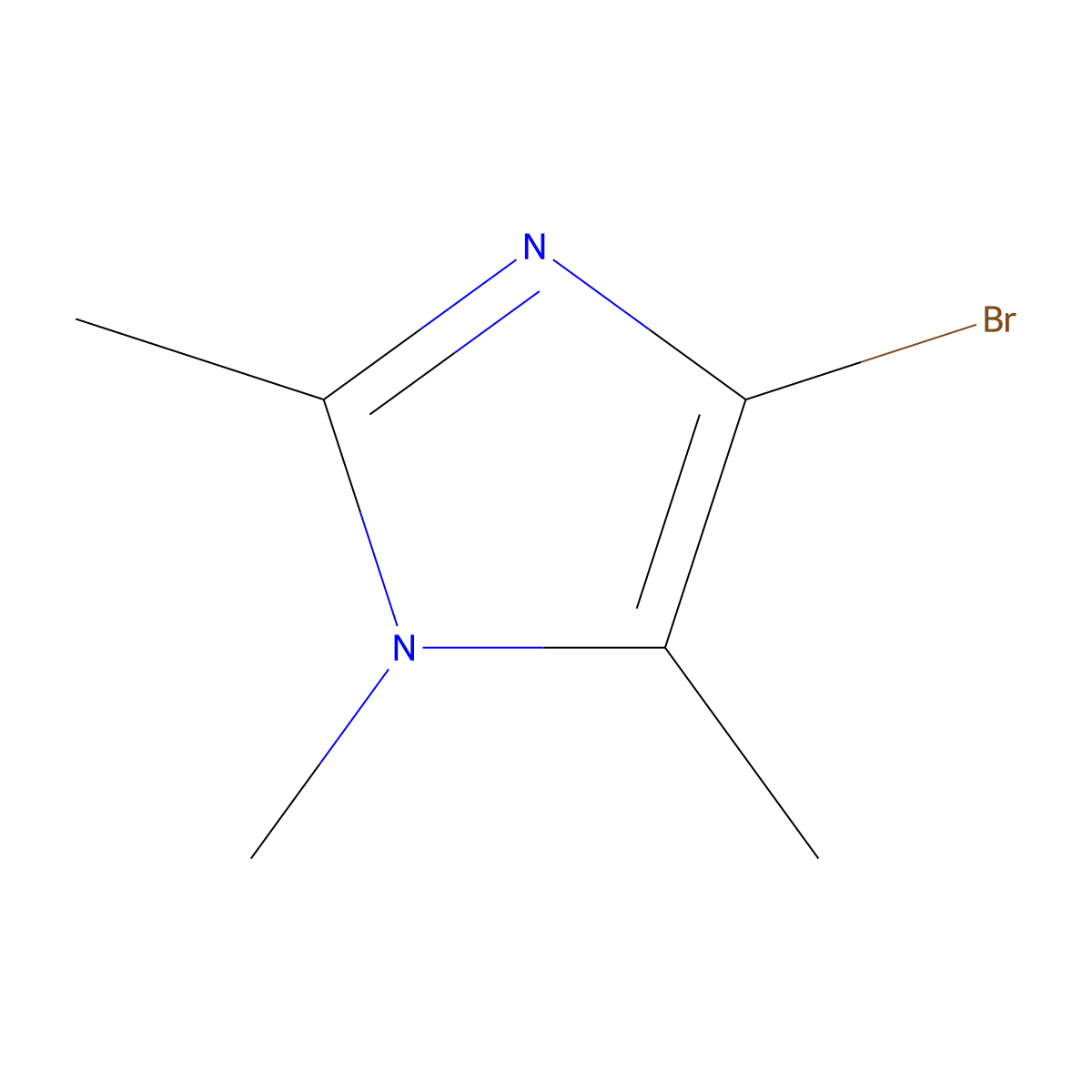 4-bromo-1,2,5-trimethyl-1H-imidazole molecular structure, CAS 1036990-53-0