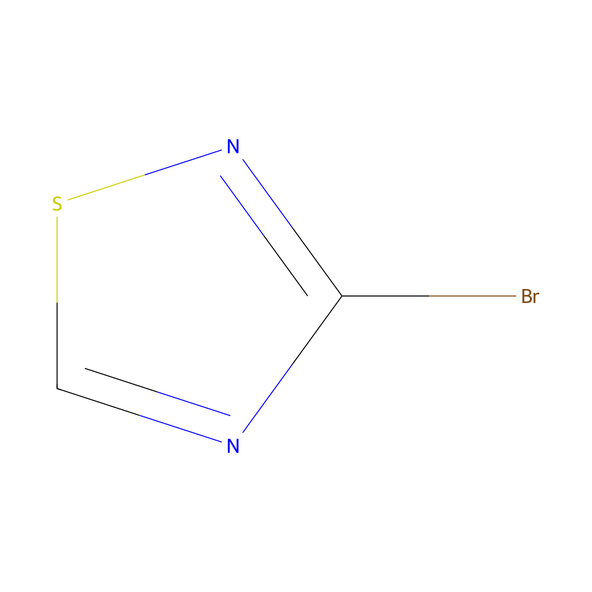 3-Bromo-1,2,4-thiadiazole molecular structure, CAS 1036990-54-1