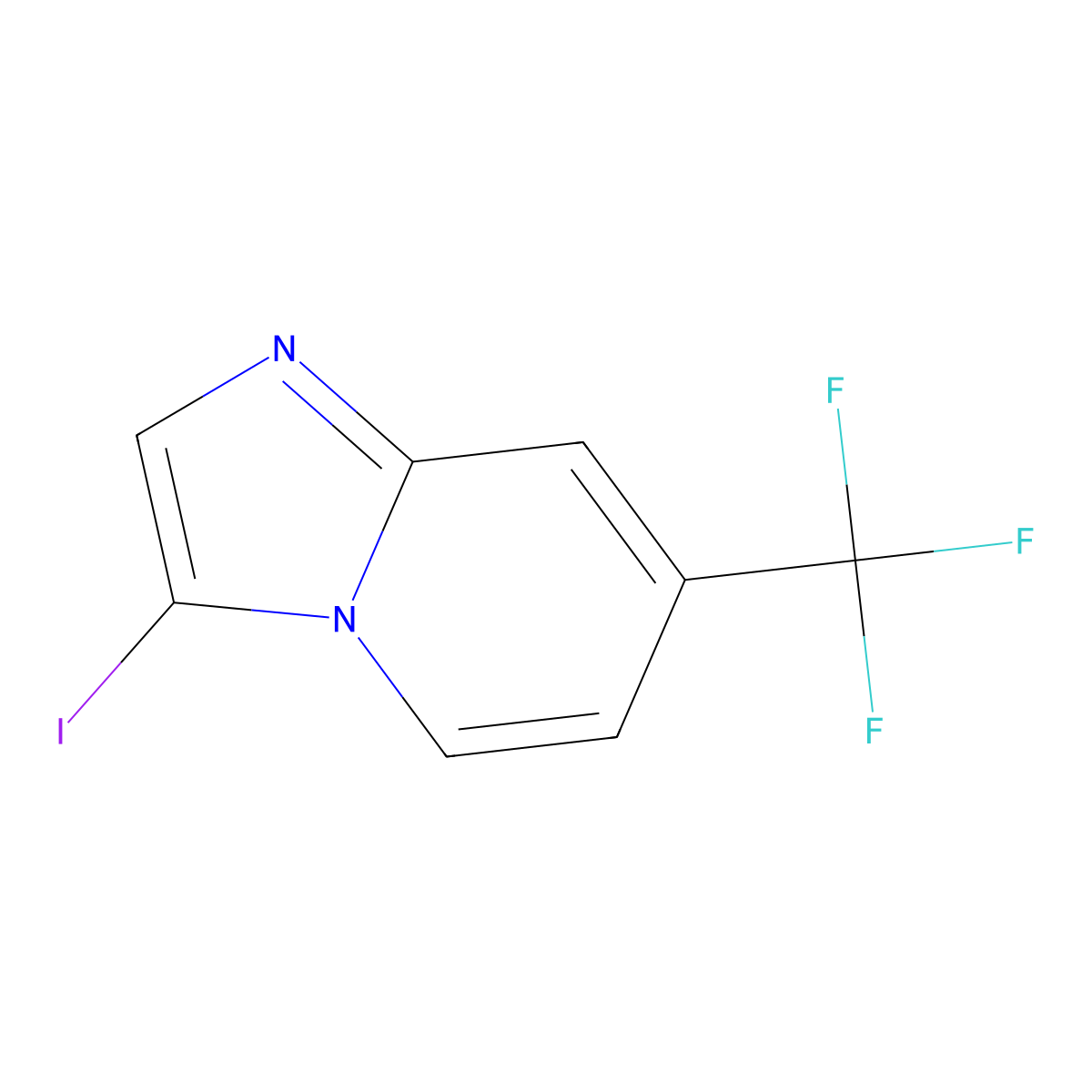 3-Iodo-7-(trifluoromethyl)imidazo[1,2-a]pyridine molecular structure, CAS 1036990-96-1