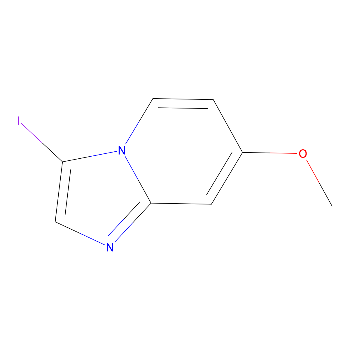 3-Iodo-7-methoxyimidazo[1,2-a]pyridine molecular structure, CAS 1036990-97-2