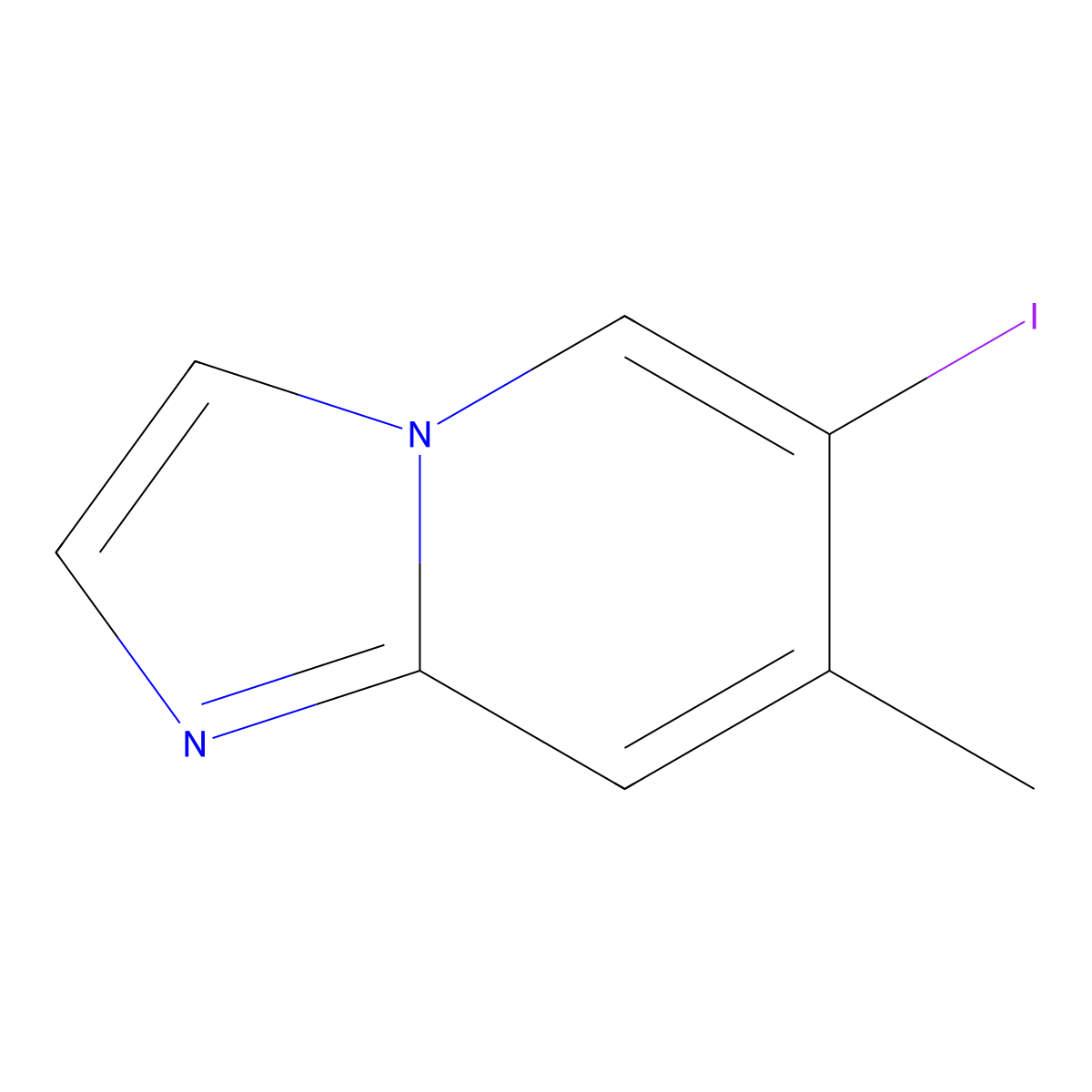6-Iodo-7-methylimidazo[1,2-a]pyridine molecular structure, CAS 1036991-04-4