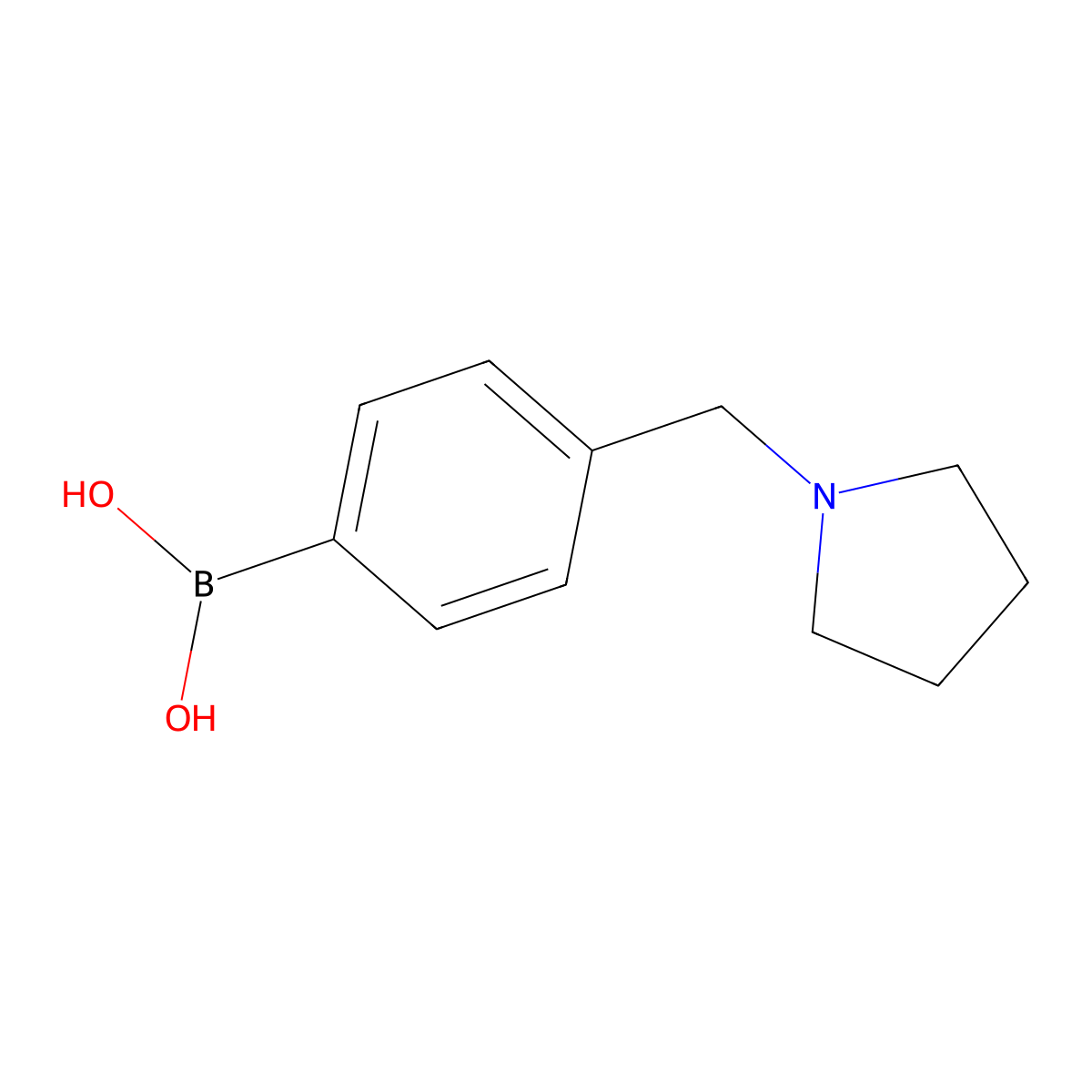 4-(Pyrrolidin-1-ylmethyl)phenylboronic acid molecular structure, CAS 1036991-20-4