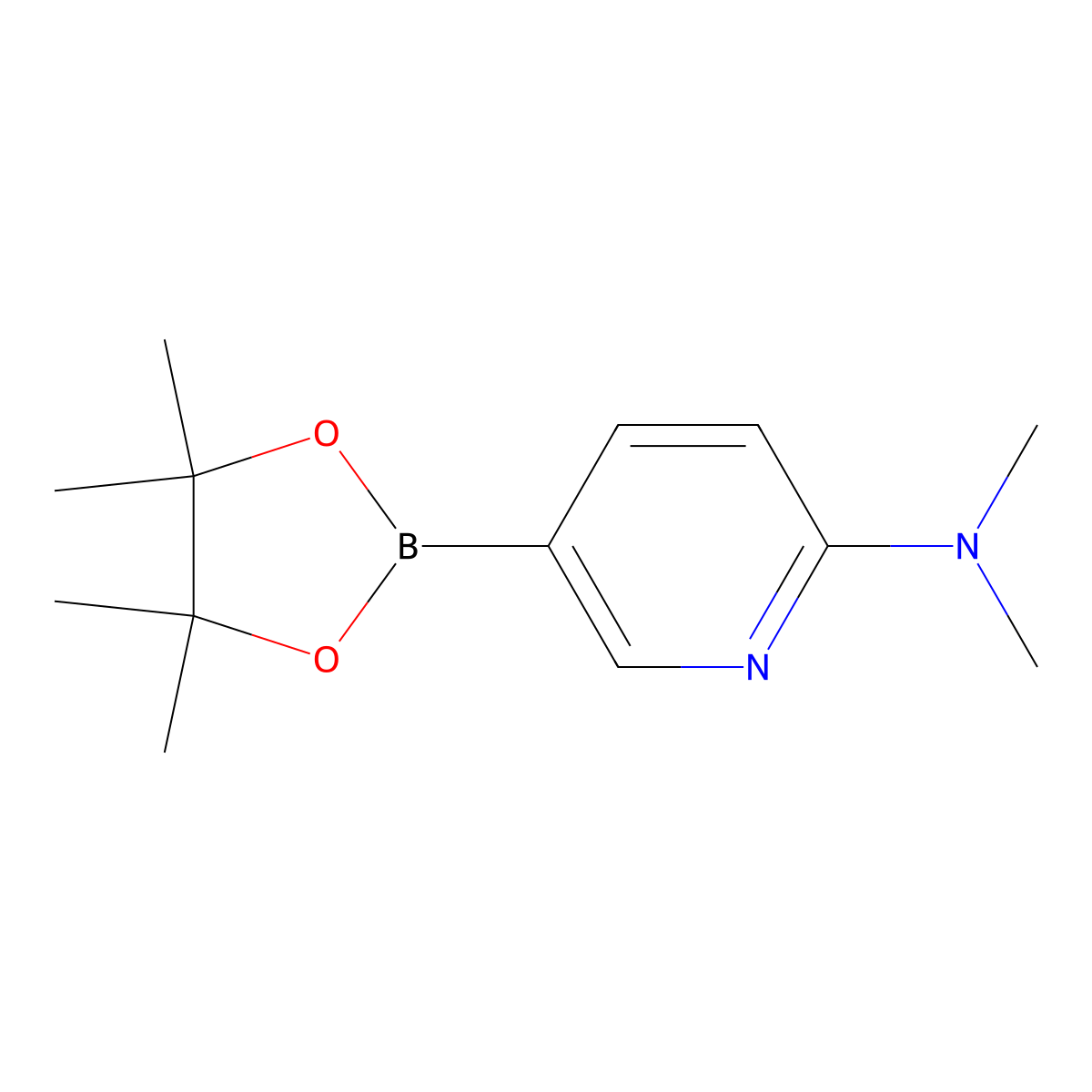 N,N-Dimethyl-5-(4,4,5,5-tetramethyl-1,3,2-dioxaborolan-2-yl)-2-pyridinamine molecular structure, CAS 1036991-24-8