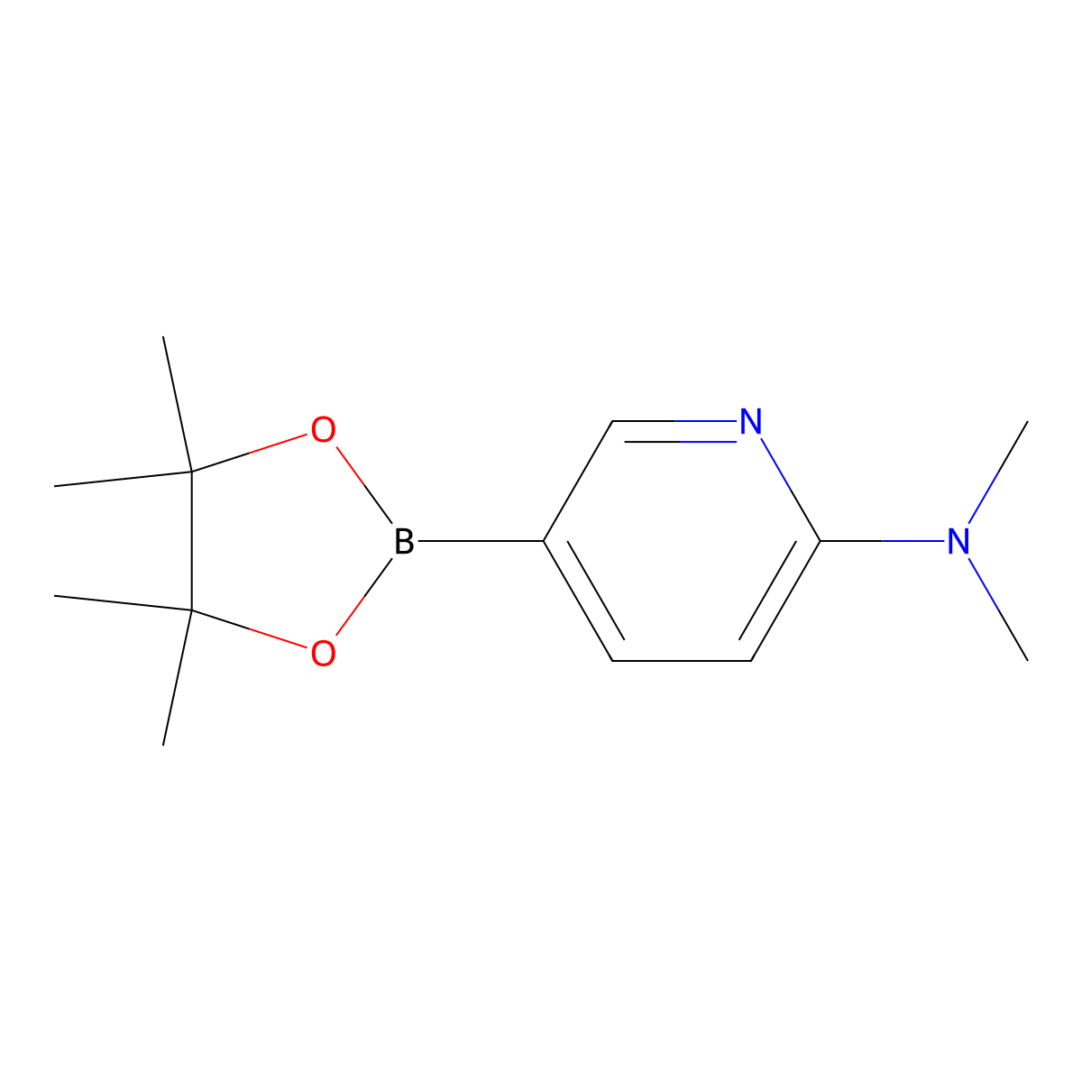 N,N-Dimethyl-5-(4,4,5,5-tetramethyl-1,3,2-dioxaborolan-2-yl)-2-pyridinamine molecular structure, CAS 1036991-24-8