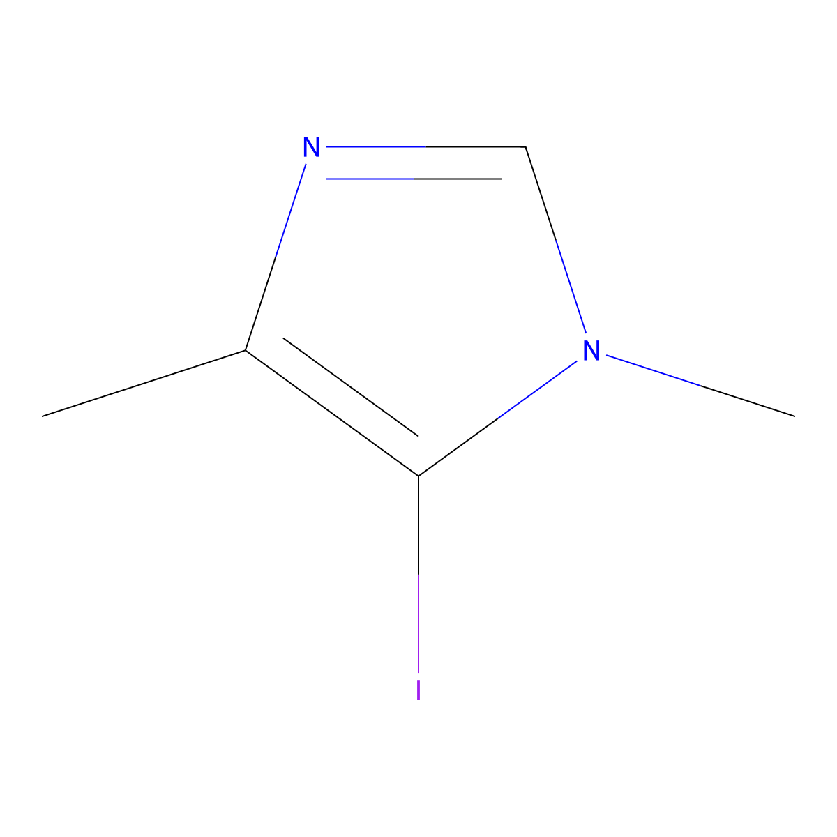 5-iodo-1,4-dimethyl-1H-imidazole molecular structure, CAS 1036991-39-5