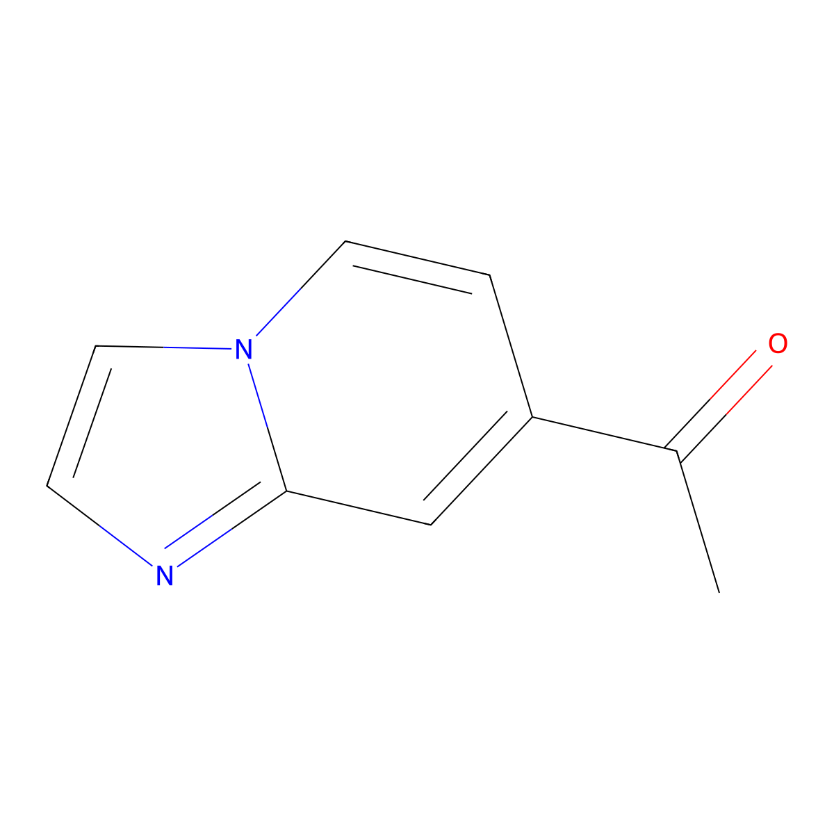 1-(Imidazo[1,2-a]pyridin-7-yl)ethanone molecular structure, CAS 1036991-50-0