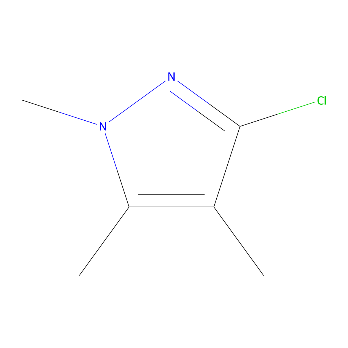 3-Chloro-1,4,5-trimethyl-1H-pyrazole molecular structure, CAS 1036991-59-9
