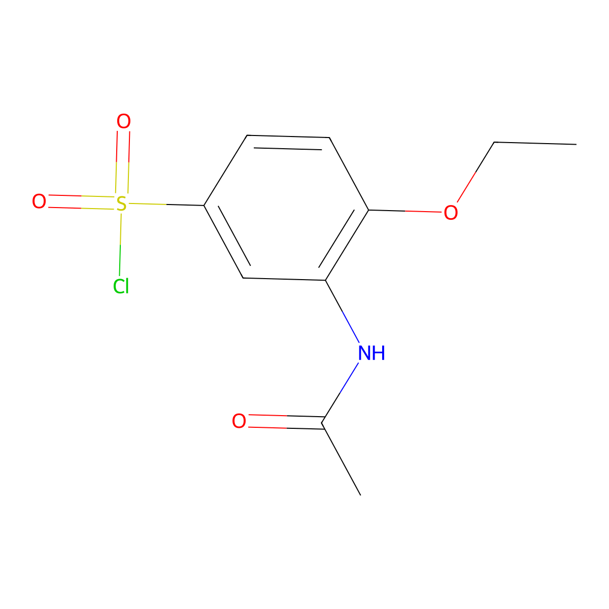3-Acetamido-4-ethoxybenzenesulfonyl chloride molecular structure, CAS 103700-24-9