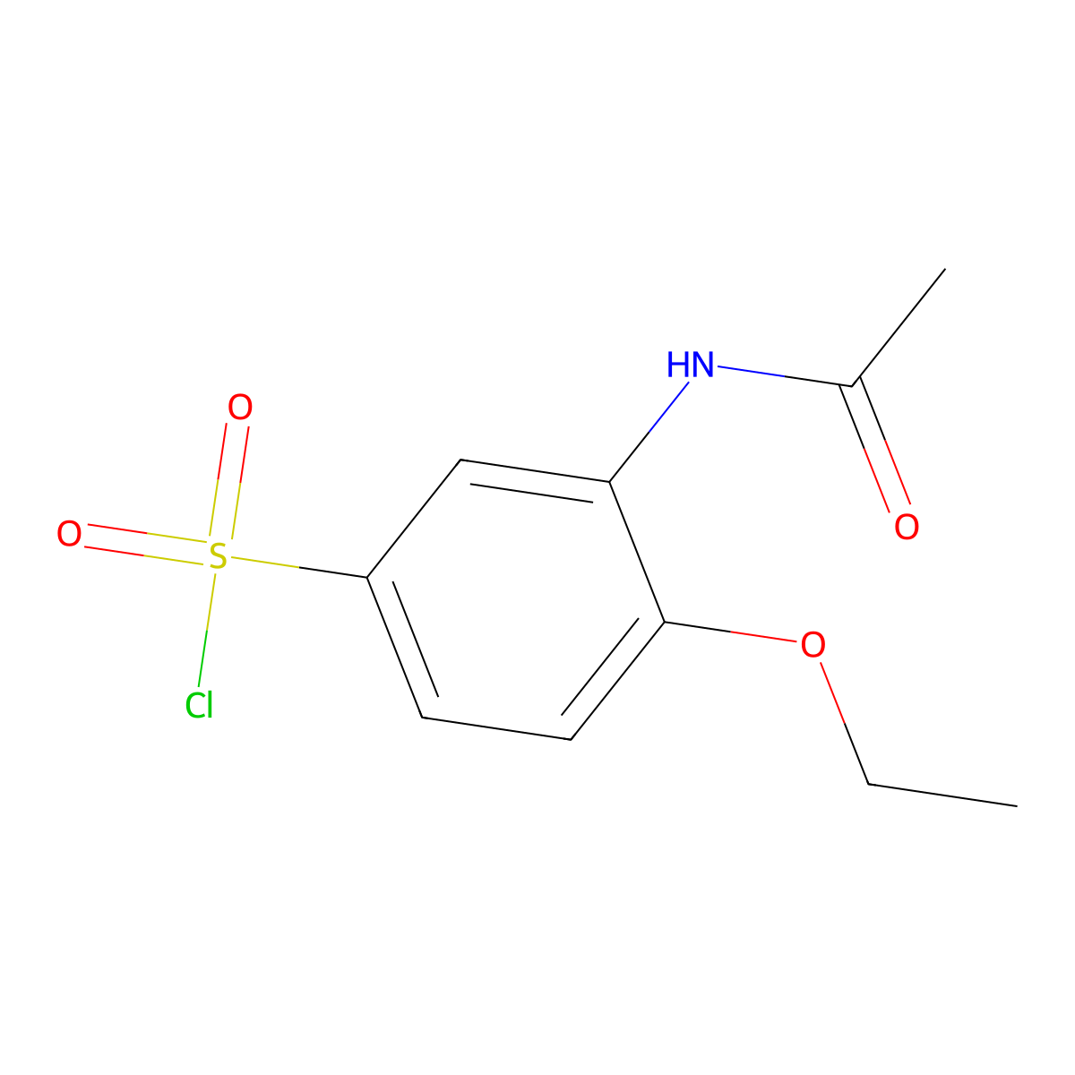 3-Acetamido-4-ethoxybenzenesulfonyl chloride molecular structure, CAS 103700-24-9