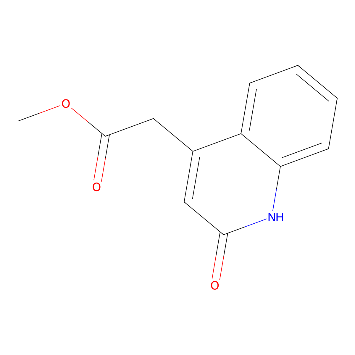 Methyl 2-(2-oxo-1,2-dihydroquinolin-4-yl)acetate molecular structure, CAS 103702-23-4