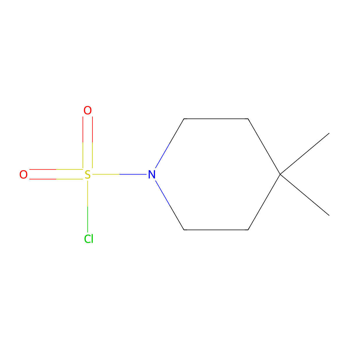 4,4-Dimethylpiperidine-1-sulfonyl chloride molecular structure, CAS 1037041-50-1