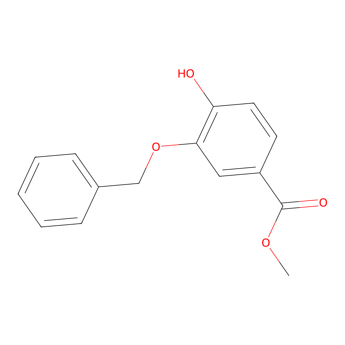 Methyl 3-(benzyloxy)-4-hydroxybenzoate molecular structure, CAS 1037072-57-3