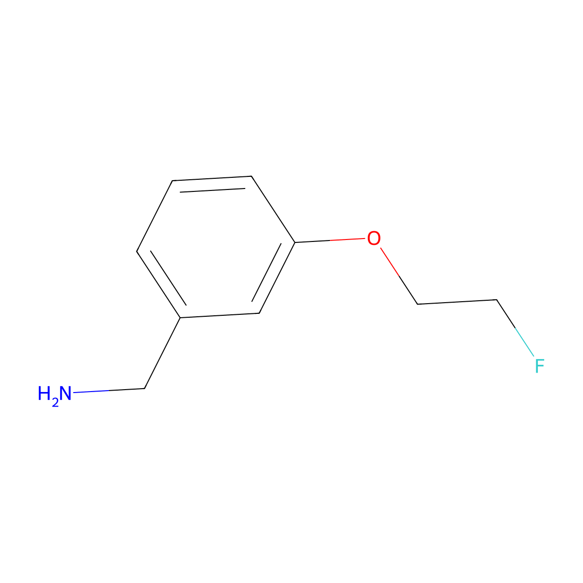 3-(2-Fluoroethoxy)benzylamine molecular structure, CAS 1037078-87-7