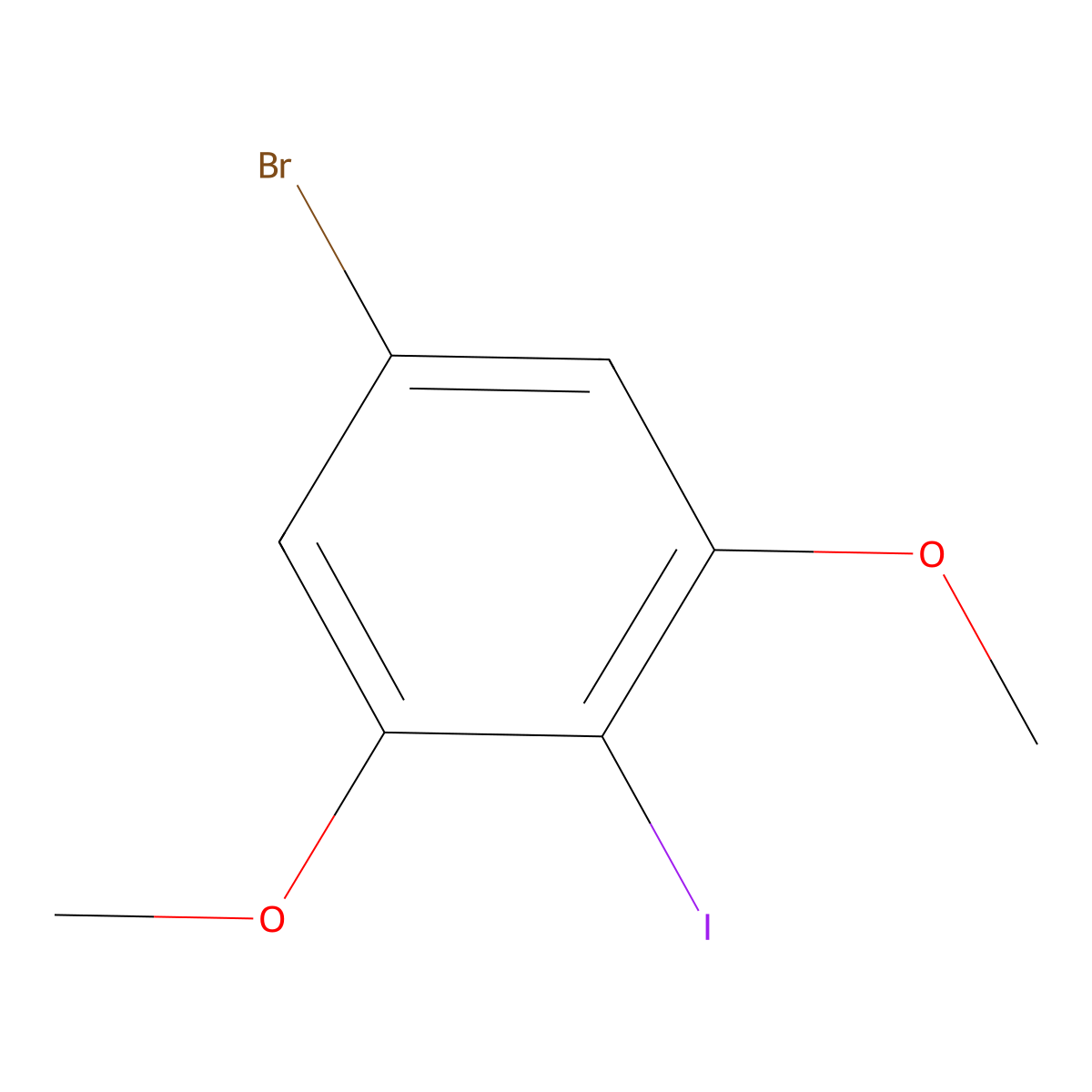5-Bromo-2-iodo-1,3-dimethoxybenzene molecular structure, CAS 1037082-67-9