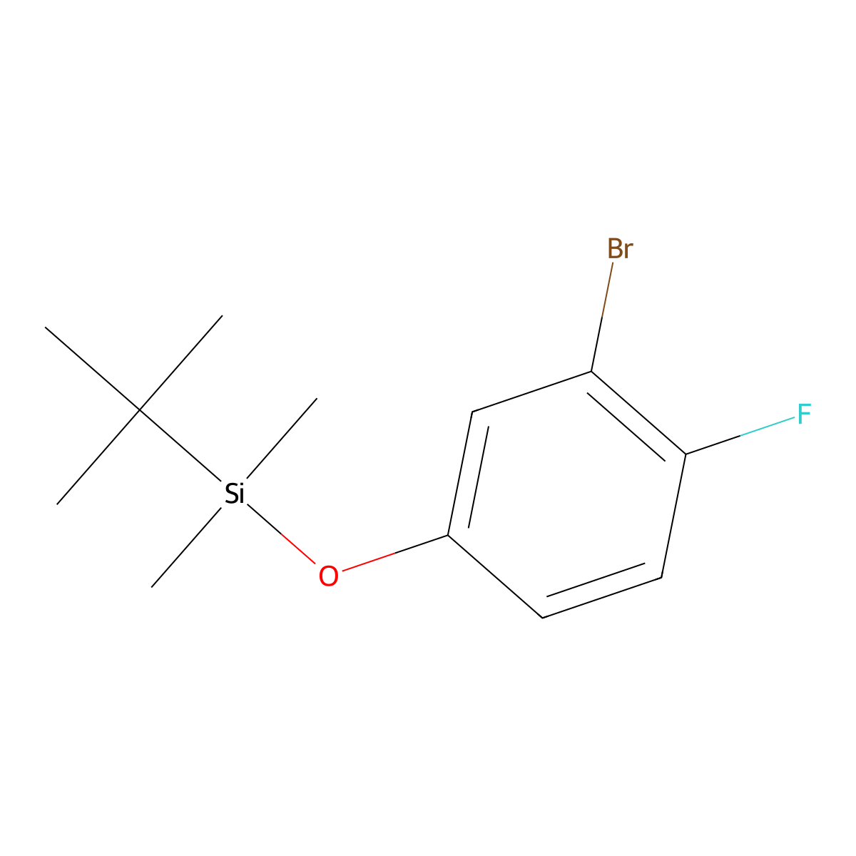 (3-Bromo-4-fluorophenoxy)(tert-butyl)dimethylsilane molecular structure, CAS 1037088-98-4