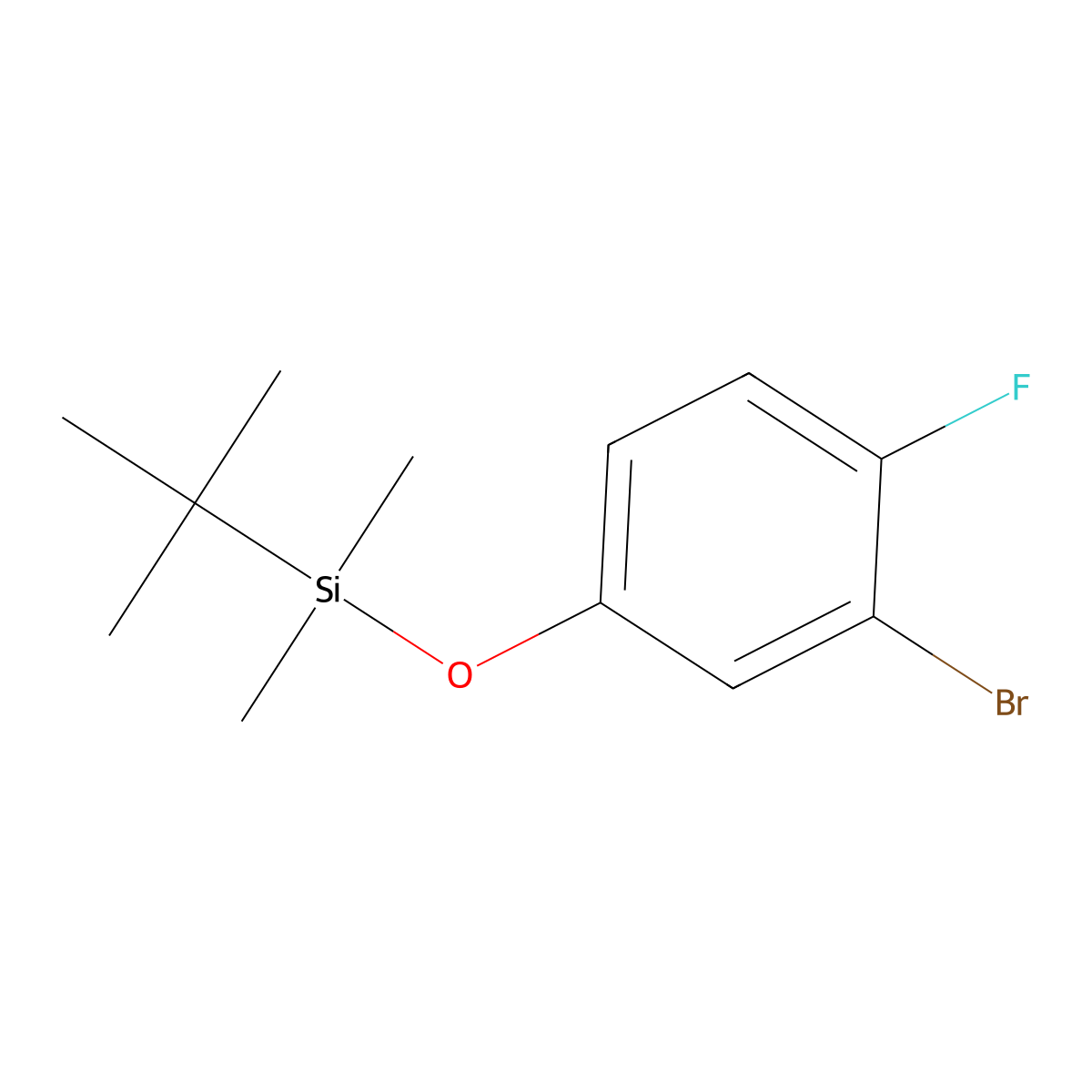 (3-Bromo-4-fluorophenoxy)(tert-butyl)dimethylsilane molecular structure, CAS 1037088-98-4