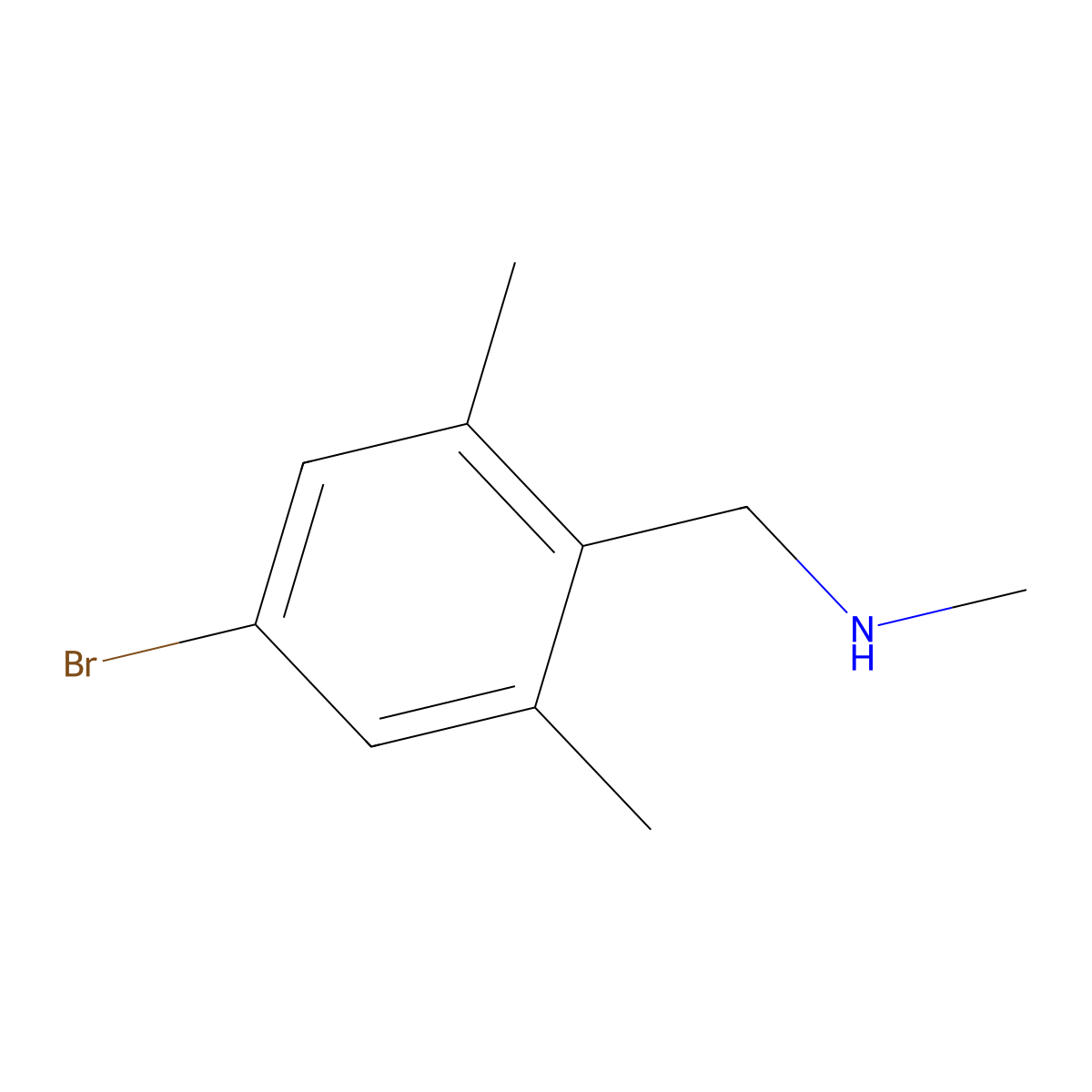 [(4-Bromo-2,6-dimethylphenyl)methyl](methyl)amine molecular structure, CAS 1037089-99-8