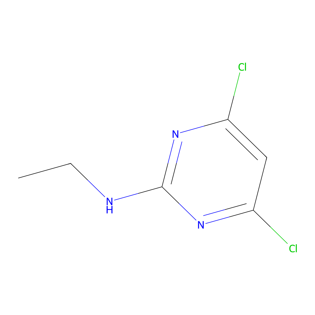 4,6-dichloro-N-ethylpyrimidin-2-amine molecular structure, CAS 10371-48-9