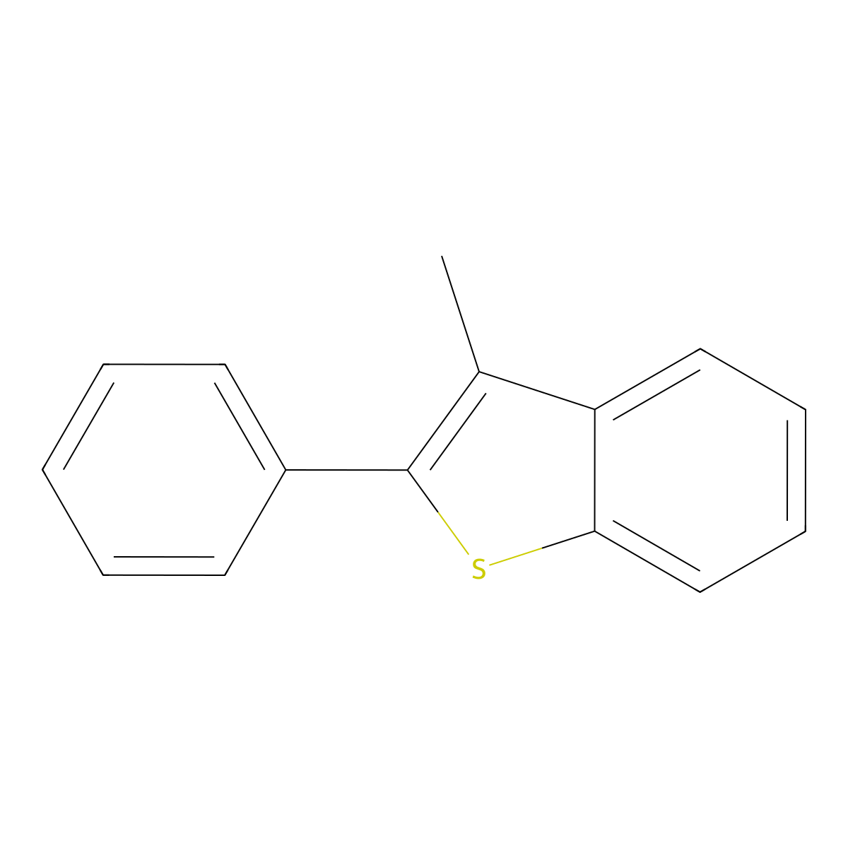 3-Methyl-2-phenyl-1-benzothiophene molecular structure, CAS 10371-50-3