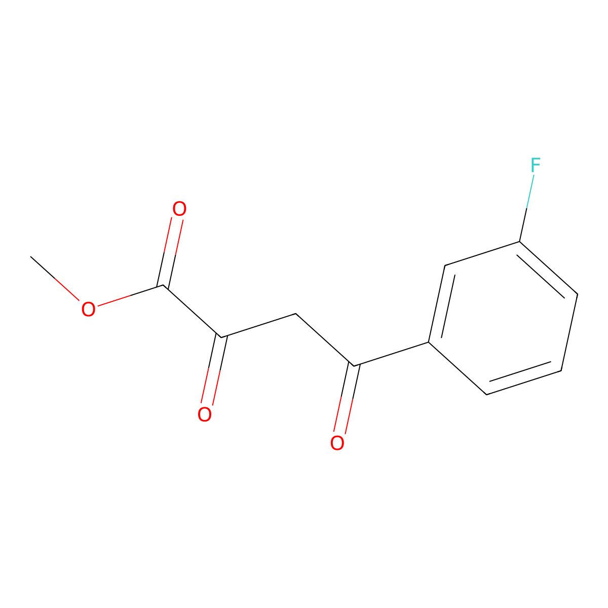 Methyl 4-(3-fluorophenyl)-2,4-dioxobutanoate molecular structure, CAS 1037130-71-4