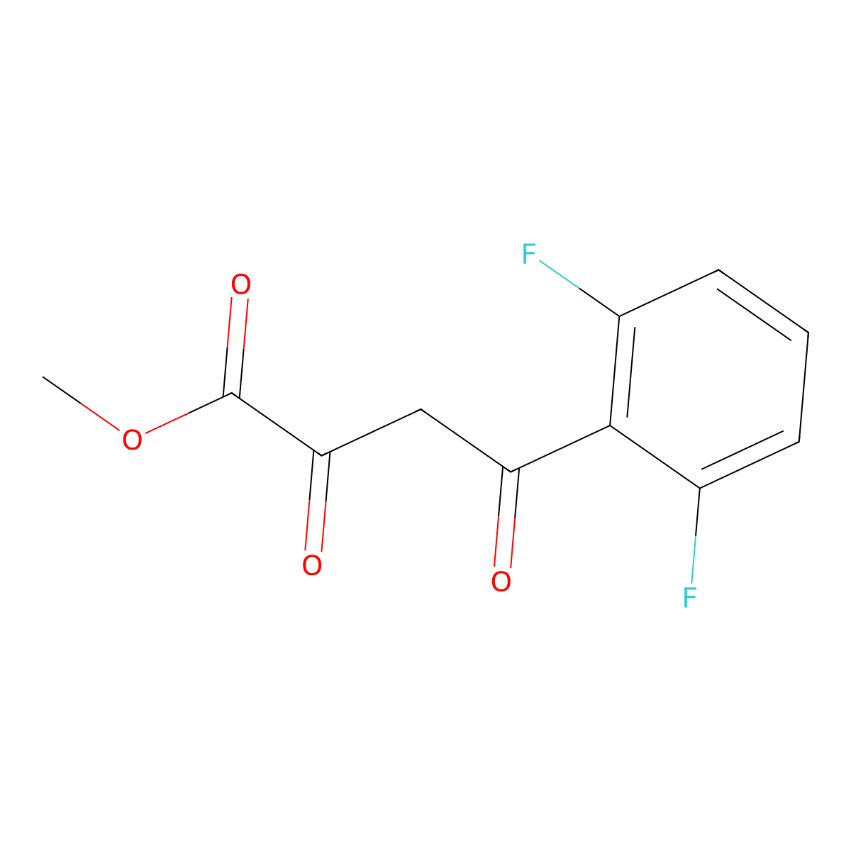 Methyl 4-(2,6-difluorophenyl)-2,4-dioxobutanoate molecular structure, CAS 1037130-74-7