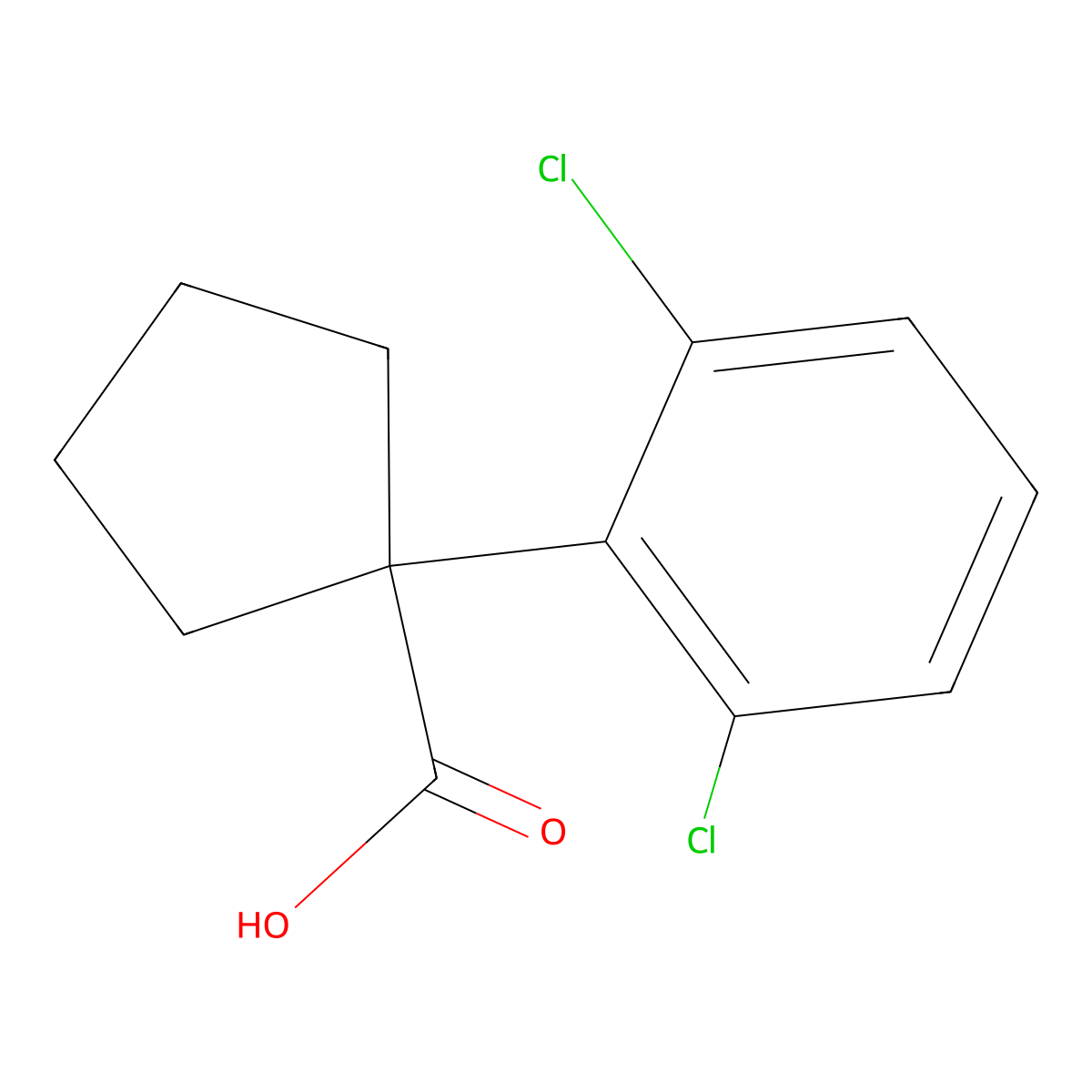 1-(2,6-Dichlorophenyl)cyclopentanecarboxylic Acid molecular structure, CAS 1037131-01-3