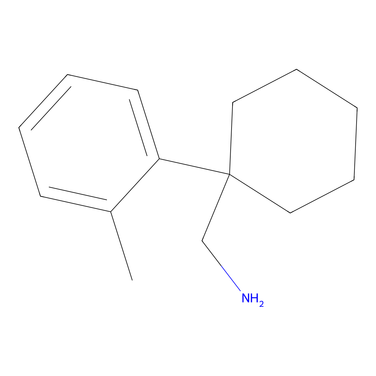 [1-(2-Methylphenyl)cyclohexyl]methanamine molecular structure, CAS 1037131-52-4