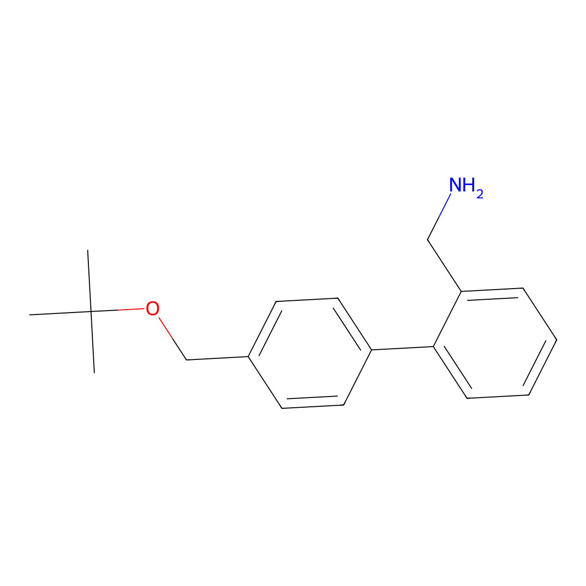 1-[4'-(tert-Butoxymethyl)[1,1'-biphenyl]-2-yl]methanamine molecular structure, CAS 1037131-53-5