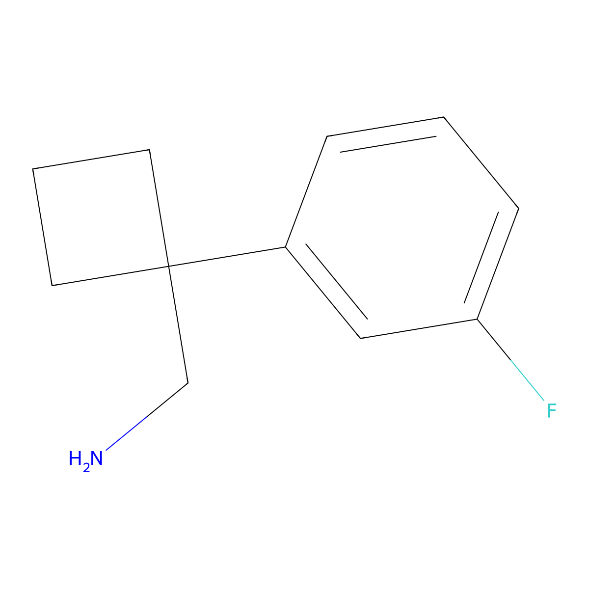 (1-(3-Fluorophenyl)cyclobutyl)methanamine molecular structure, CAS 1037131-77-3