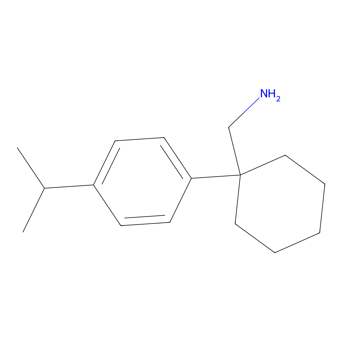 {1-[4-(Propan-2-yl)phenyl]cyclohexyl}methanamine molecular structure, CAS 1037132-07-2
