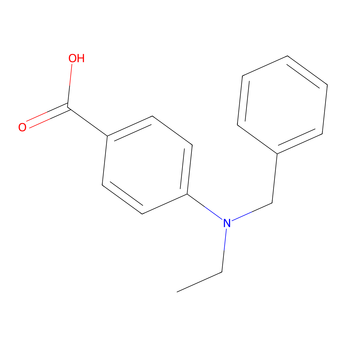 4-[Benzyl(ethyl)amino]benzoic acid molecular structure, CAS 1037132-10-7