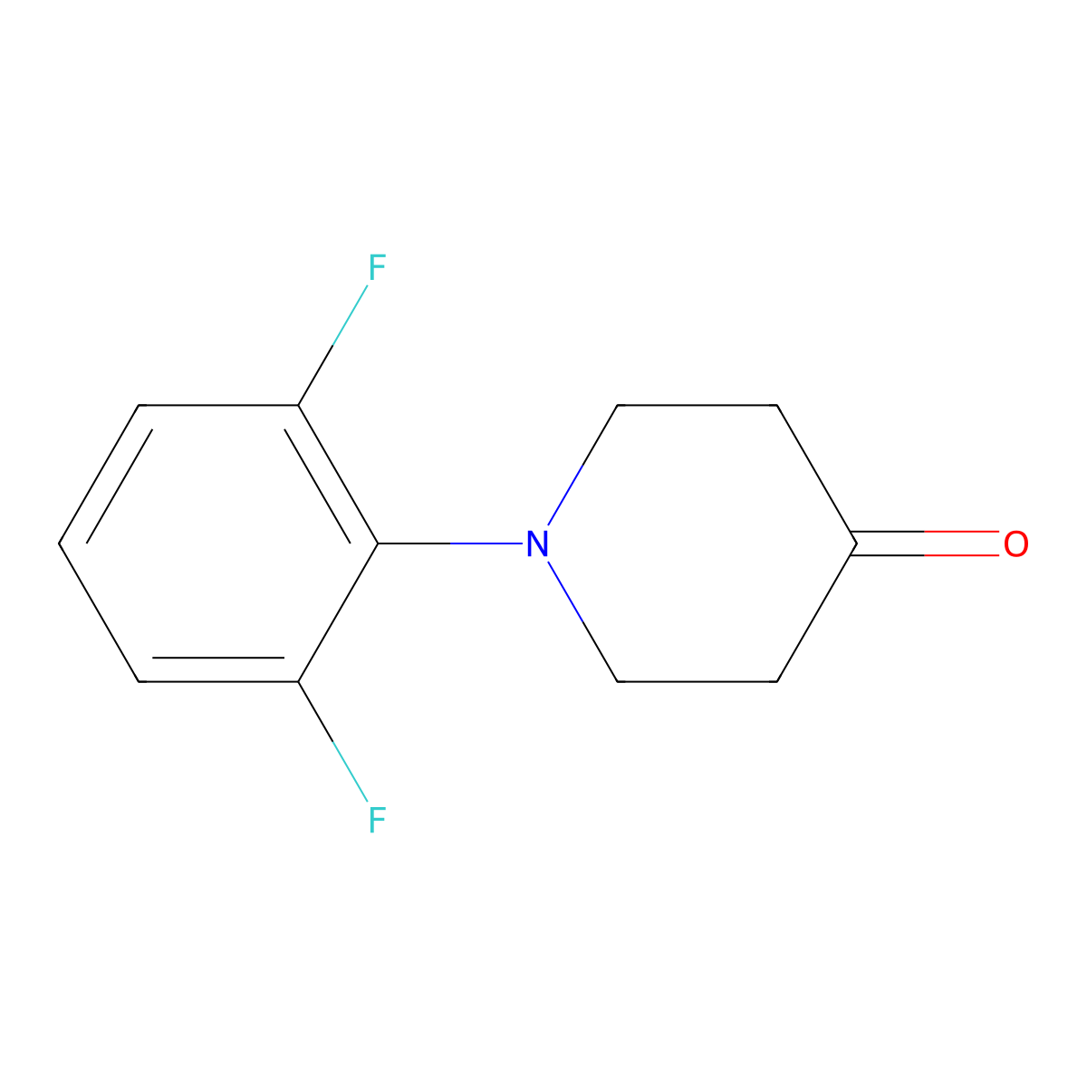 1-(2,6-Difluorophenyl)piperidin-4-one molecular structure, CAS 1037137-97-5